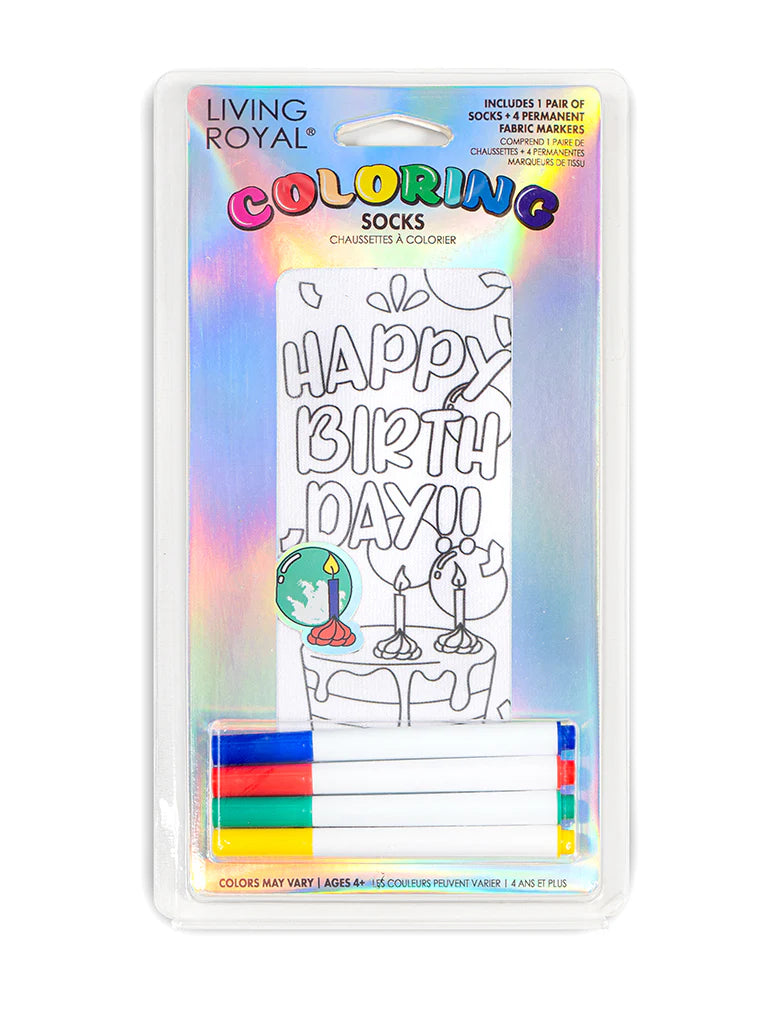 Kid's Coloring Socks - Assorted
