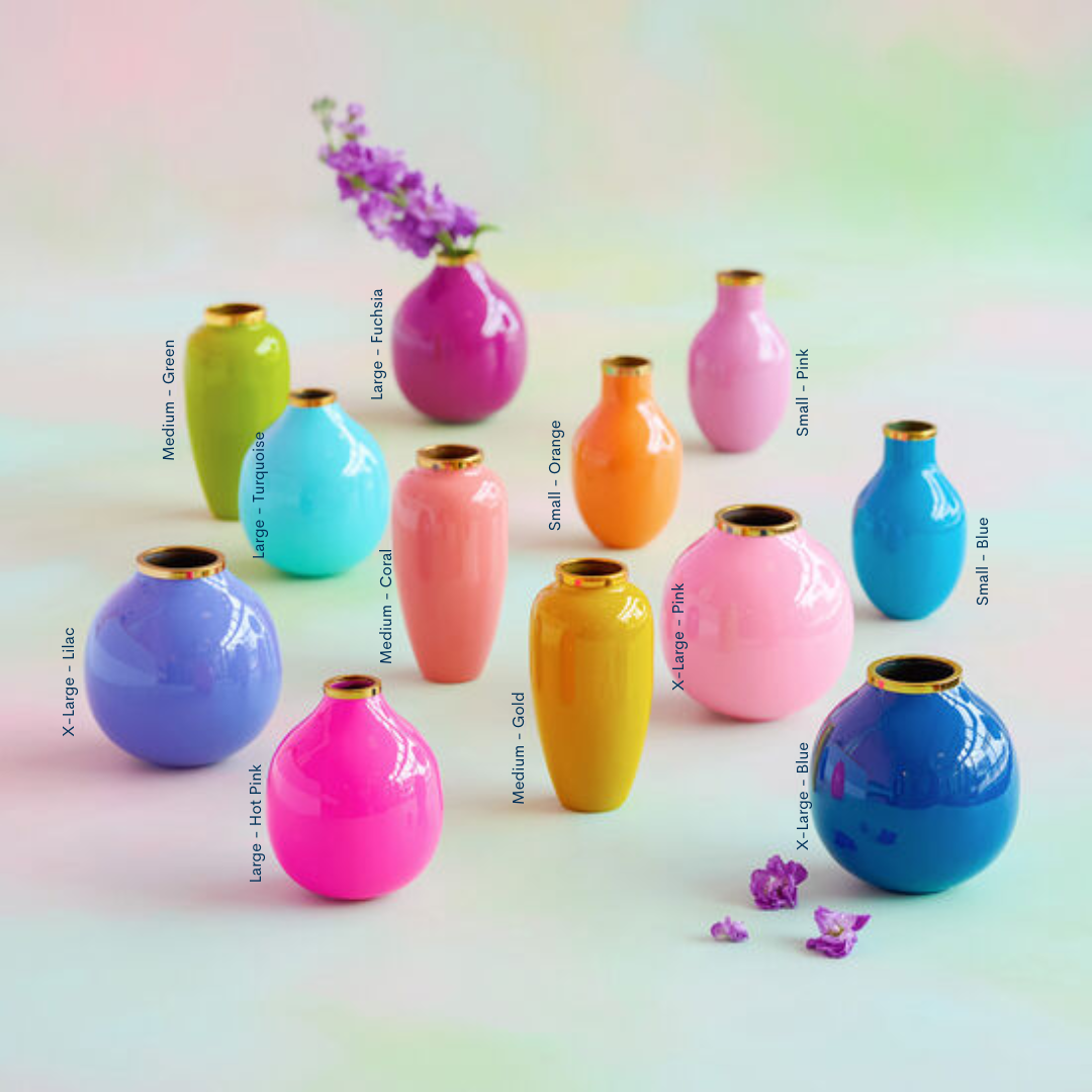 Rainbow Enamel Vase