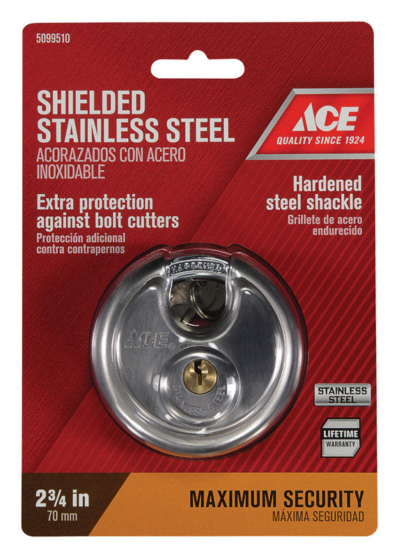 Ace Shielded Stainless Steel Padlock