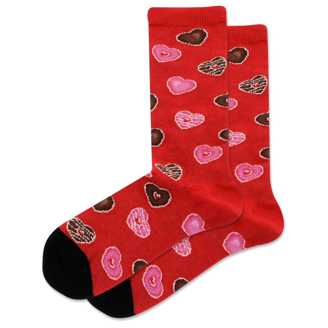 Hot Sox - Kid's Donut Heart Socks - Red