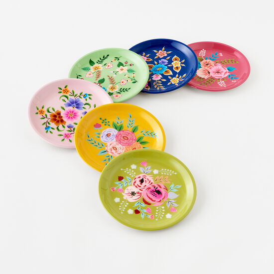 Hand-painted Floral Plate - Assorted