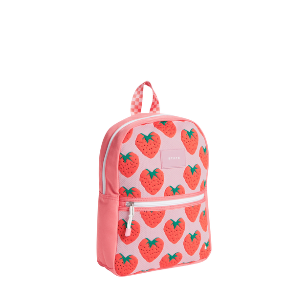 Pink Strawberry Mini Backpack Crossbody Bag