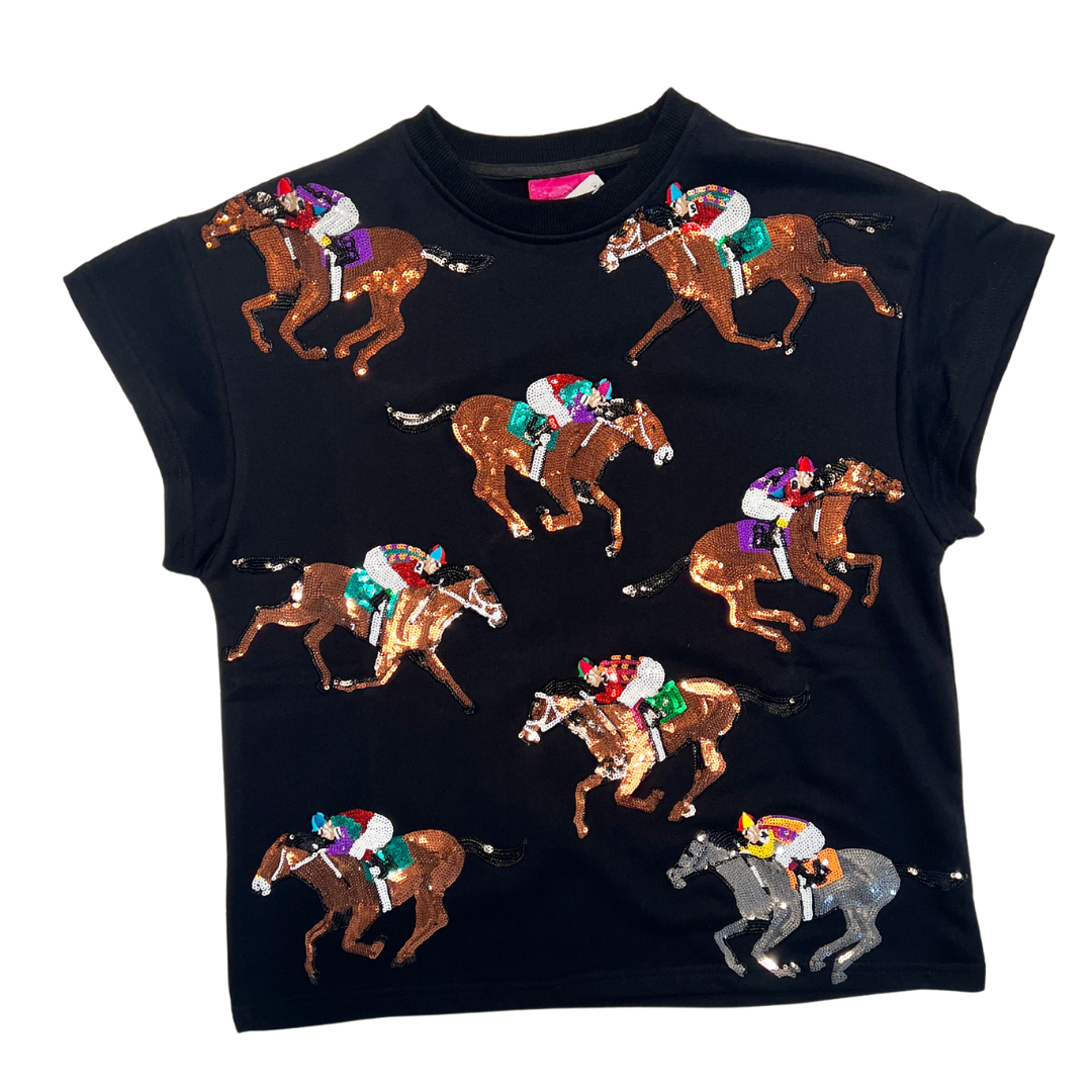 Queen of Sparkles - Sequin Horse Jockey Top