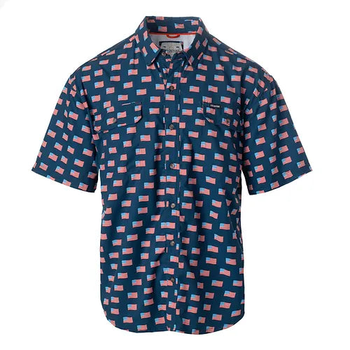 Fieldstone Outdoor Provisions Co. - Men's American Flag Button-Up