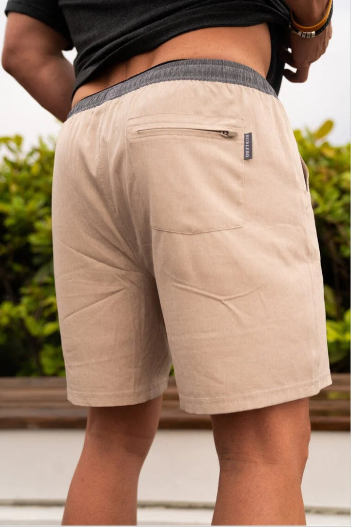 Burlebo - Men's Khaki and Driftwood Camo Shorts with Liner