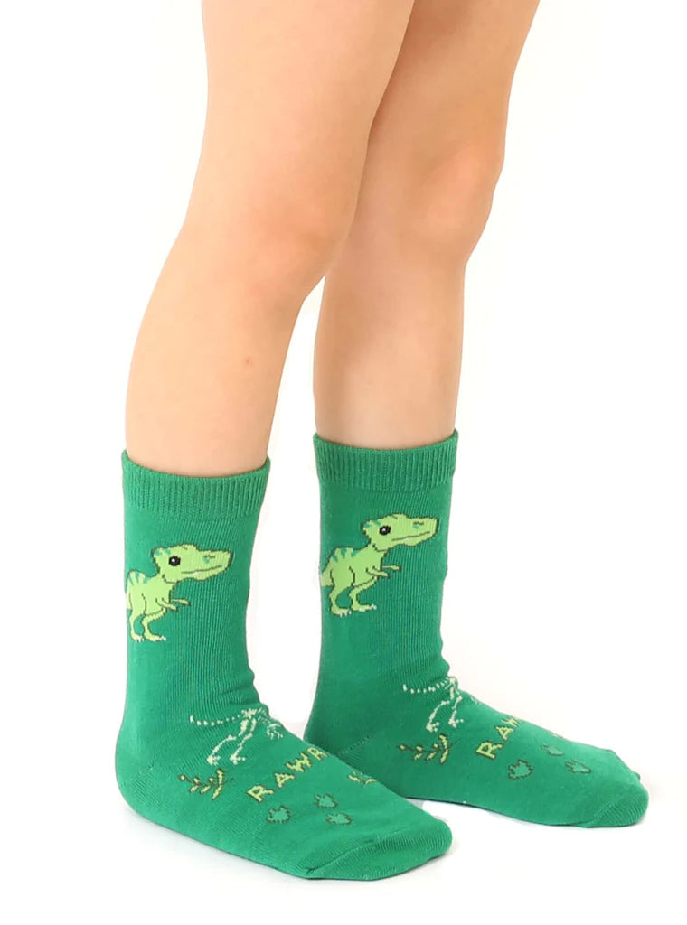 Kid's Dino Socks in 3D Package