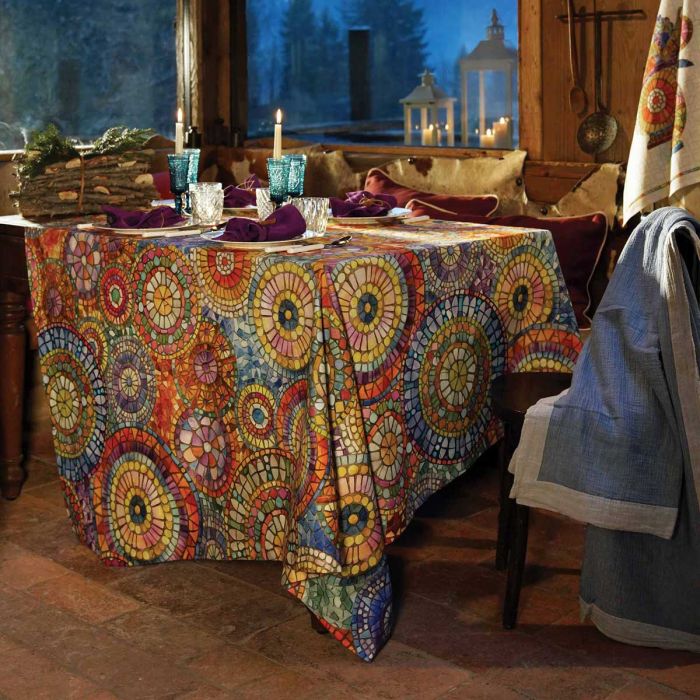 Tessitura Toscana Telerie - Monreale Orange Tablecloth