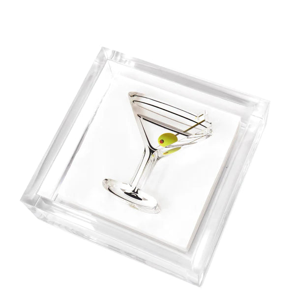 Tara Wilson - Acrylic Martini Cocktail Napkin Holder