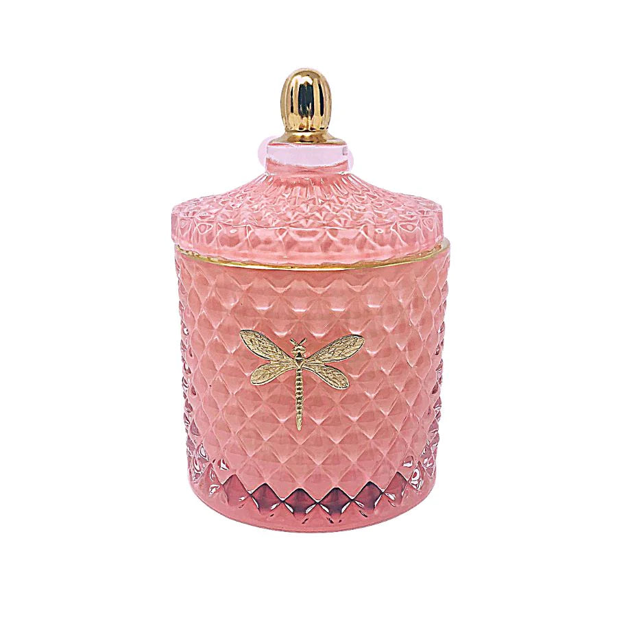 Dragonfly Fragrances - Bella Candle - Blush & Gold - Rose Prosecco