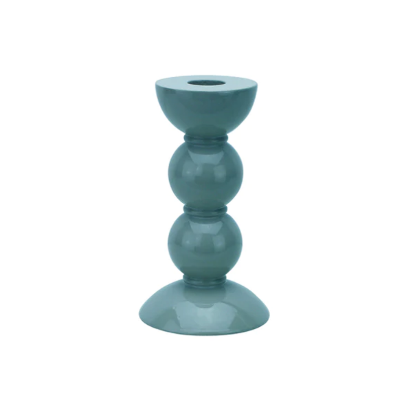 Medium Cappuccino Bobbin Candlestick