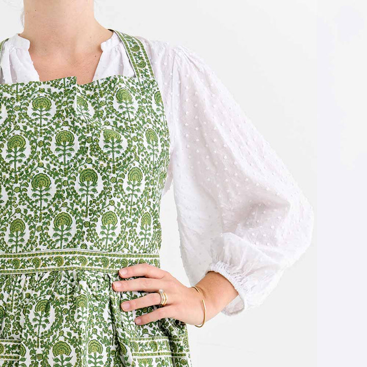 Pomegranate Caroline Green Floral Apron