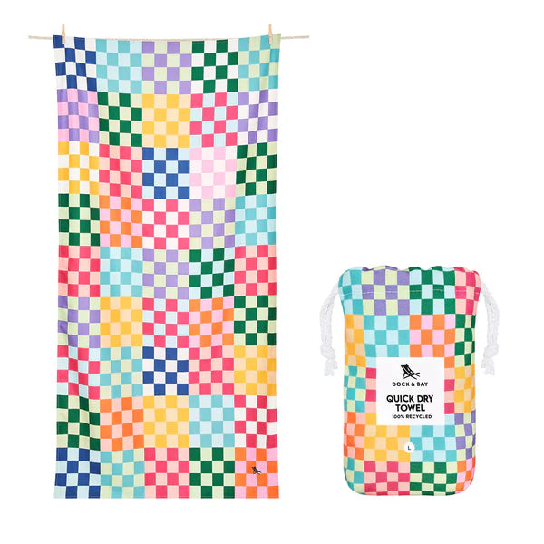 Dock & Bay Kid's Check Me Out Quick Dry Beach Towel