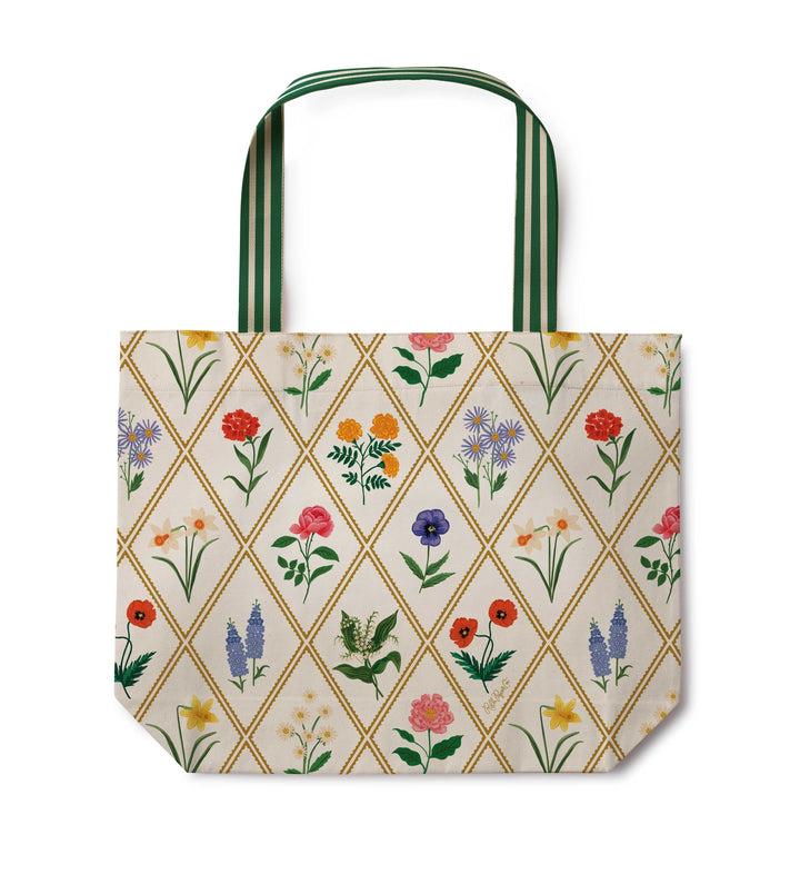 Rifle Paper Co. Garden Study East West Canvas Tote Bag