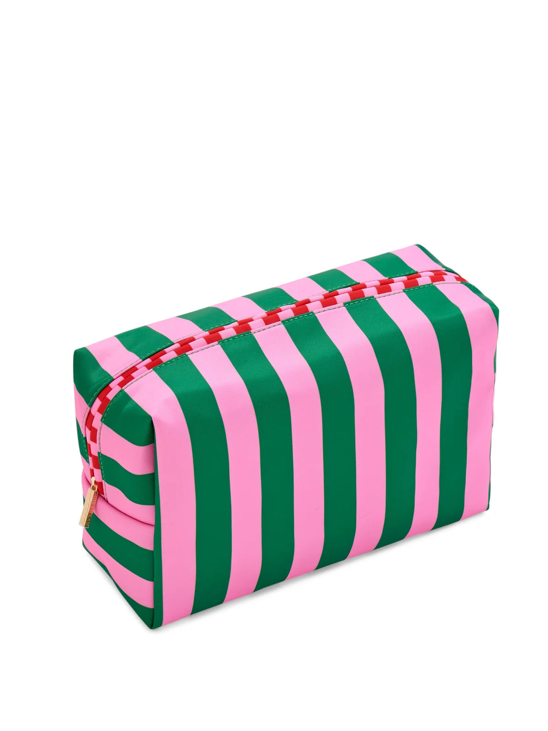 Shiraleah Green Stripe Large Boxy Zip Pouch