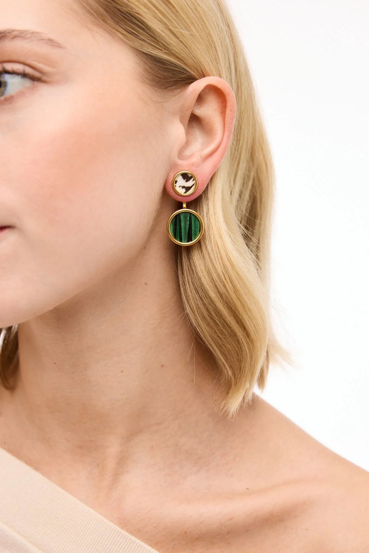 Brackish Talia Bezel Jacket Earring