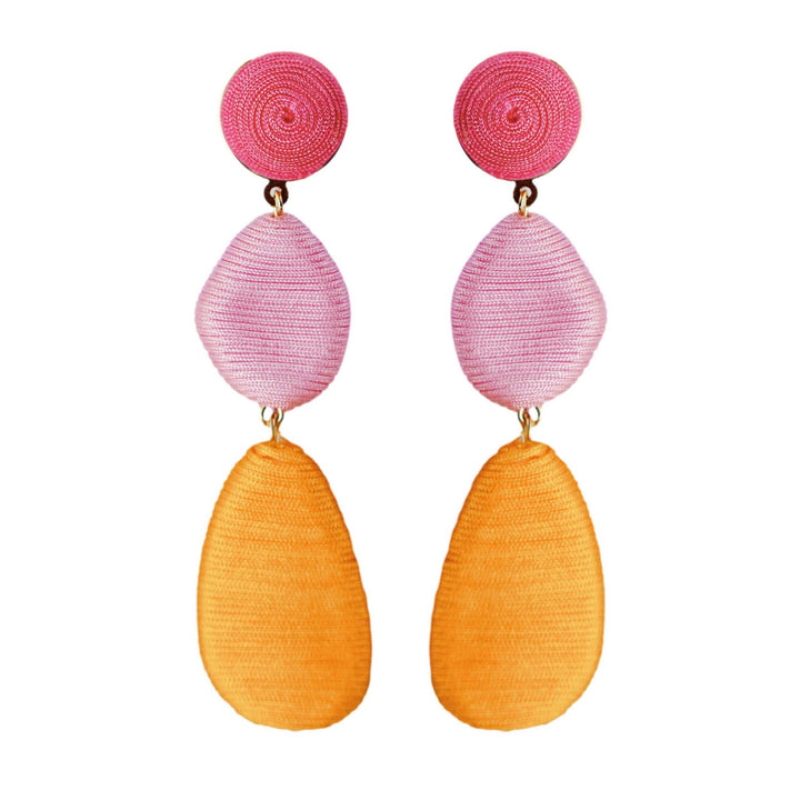 St Armands Pink Ombre Lido Statement Drop Earrings