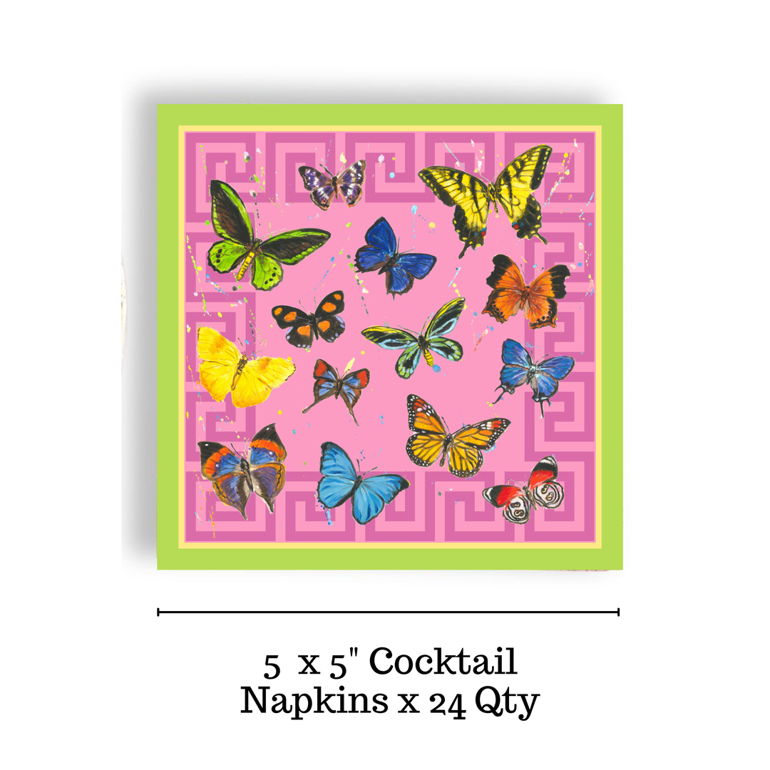 Fabuplates Butterfly Cocktail Napkin