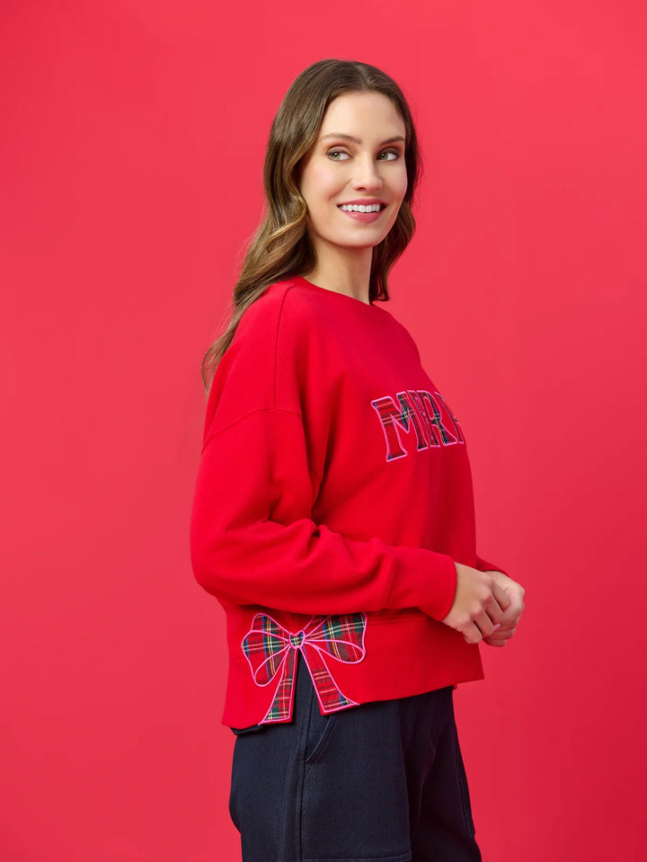 Shiraleah Plaid "Merry" Relaxed Sweatshirt