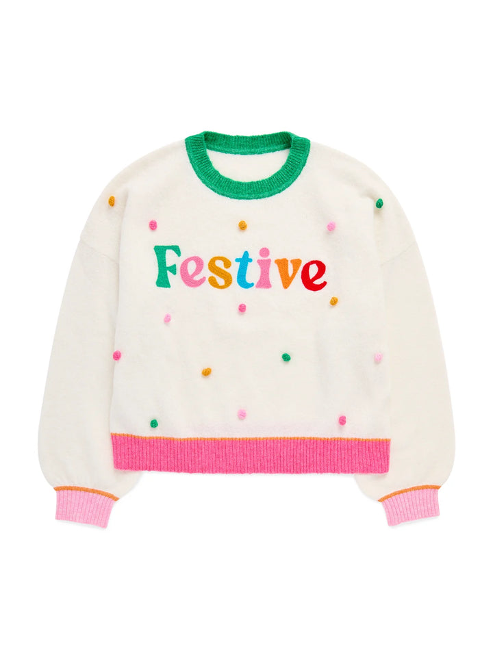 Shiraleah "Festive" Pom Pom Relaxed Sweater