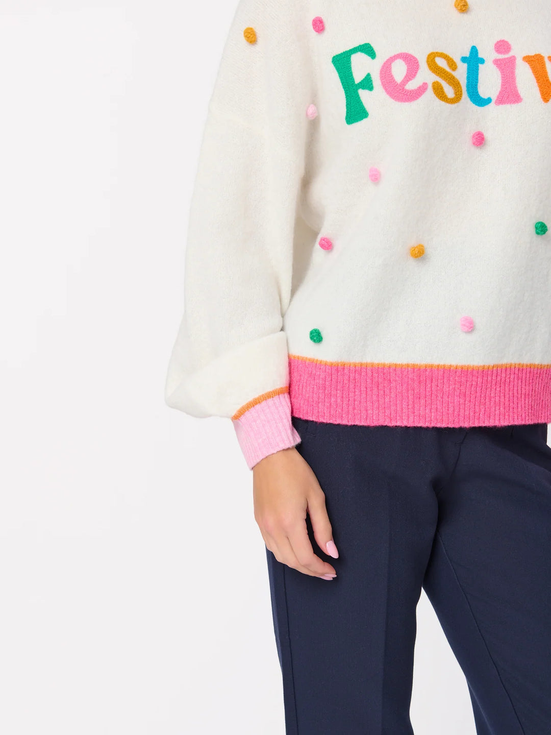Shiraleah "Festive" Pom Pom Relaxed Sweater