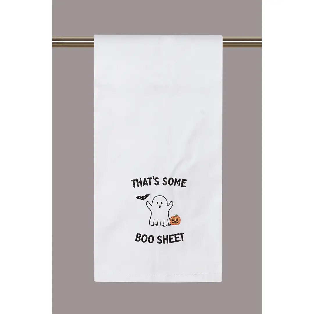 Peking Handicrafts Boo Embroidered Kitchen Towel