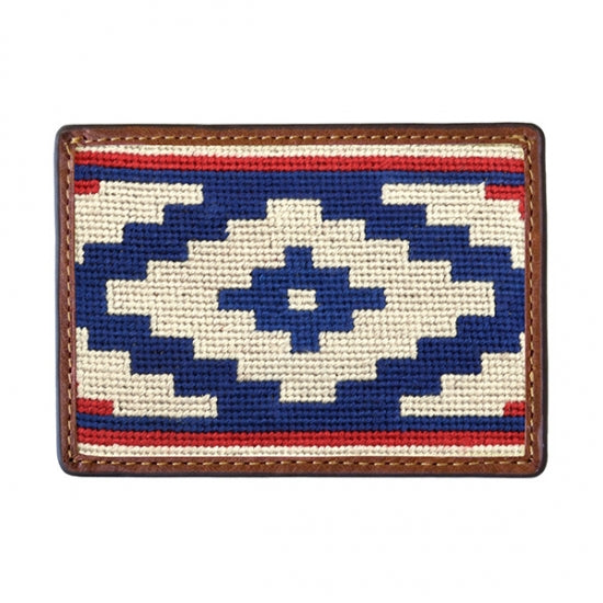 Smathers and Branson Needlepoint Card Wallet Gaucho Rojo