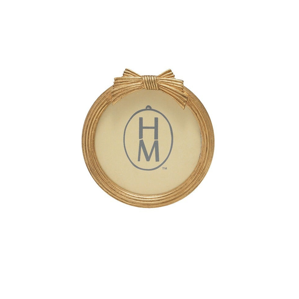 Hazel Mazel Gold Resin Photo Frame with Bow