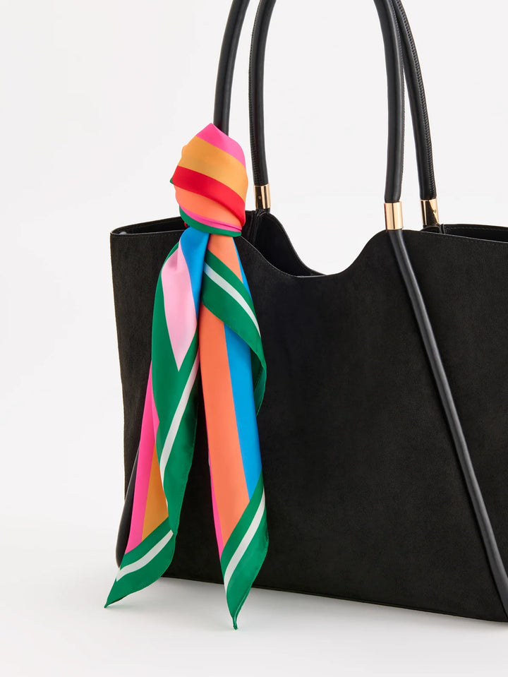 Shiraleah Festive Stripe Square Scarf
