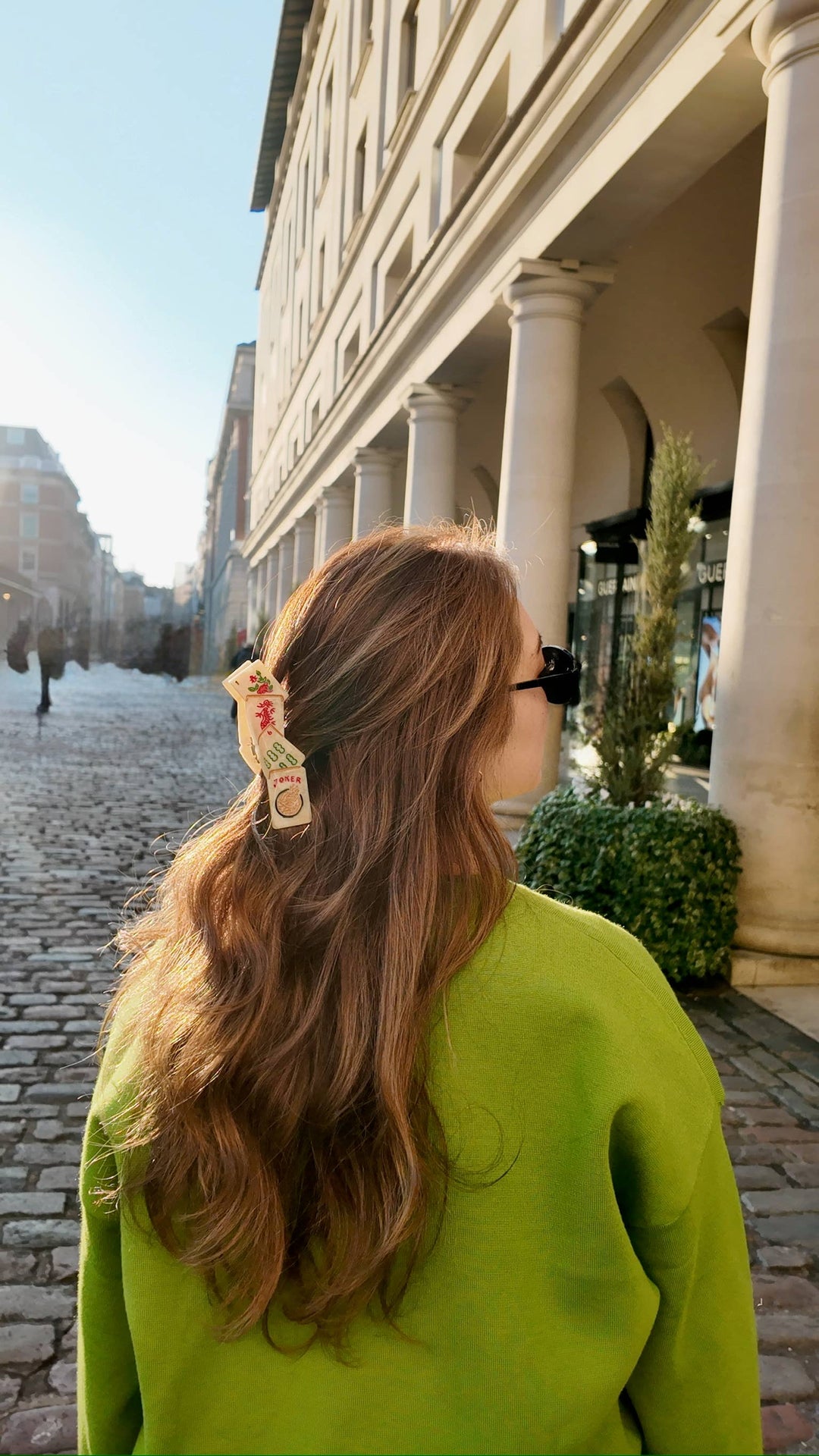 Solar Eclipse Hand-painted Mahjong Claw Hair Clip