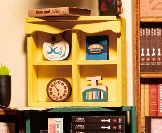Robotime Rolife Bookstore DIY Kit Book Nook 3D Puzzle
