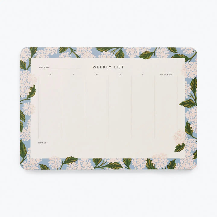 Rifle Paper Co. Hydrangea Weekly Desk Pad