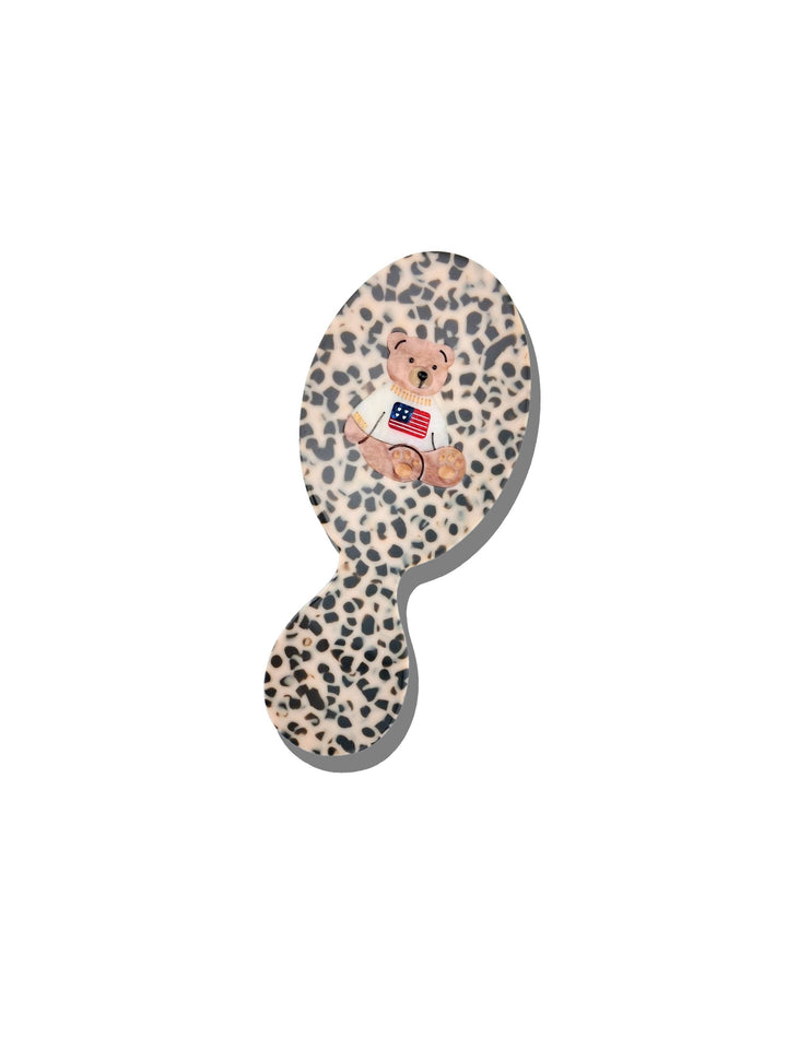 Solar Eclipse Hand-painted Americana Teddy Handbag Hero Brush
