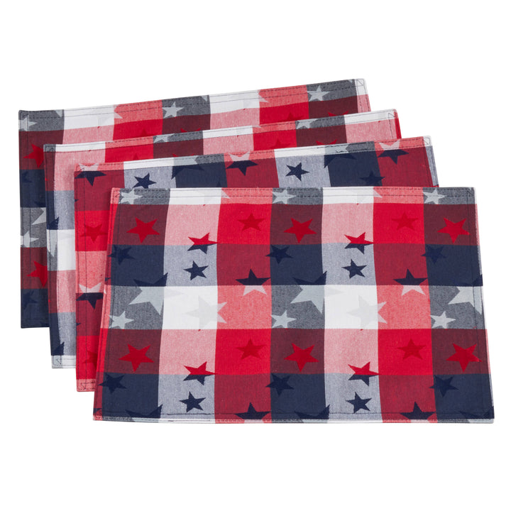 Patriotic Stars & Checkered Placemat