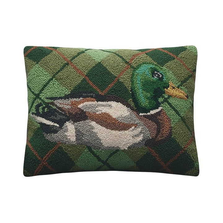 Peking Handicraft Mallard Plaid Hook Pillow