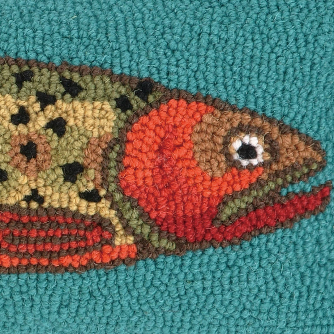 Peking Handicraft Suzanne Nicoll Trout Right Hook Pillow