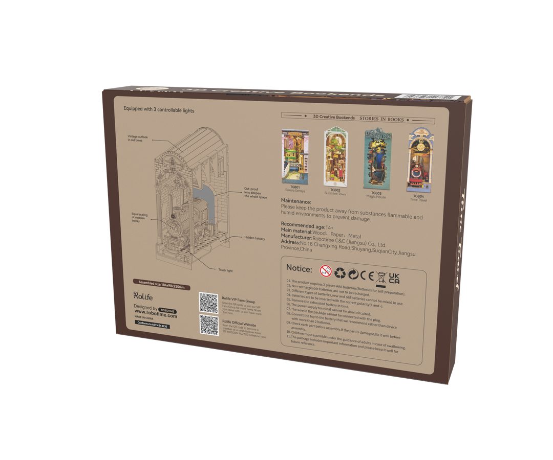 Robotime DIY Book Nook Shelf Insert Time Travel