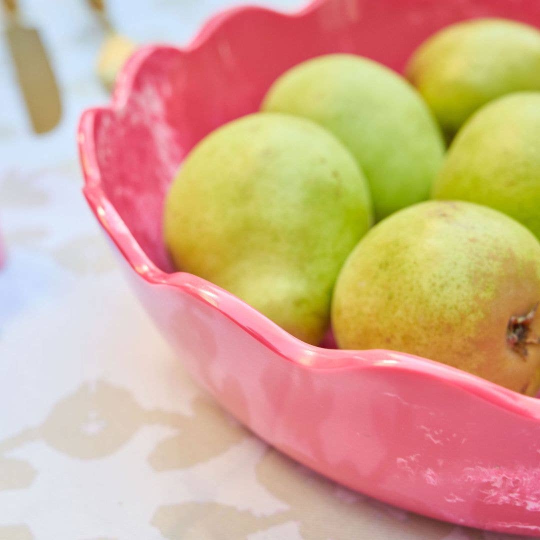 Laura Park Designs Pink Resin Scalloped Bowl
