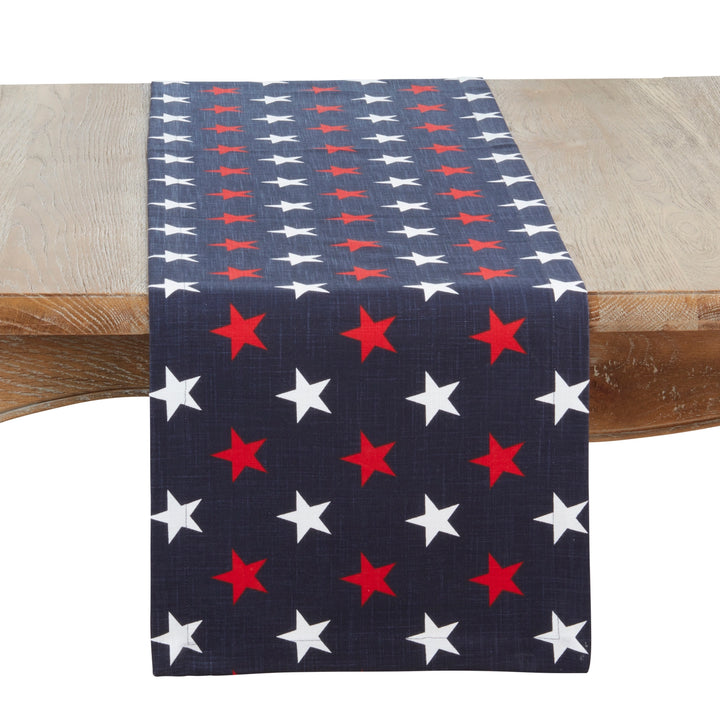 Patriotic Americana Stars Table Runner