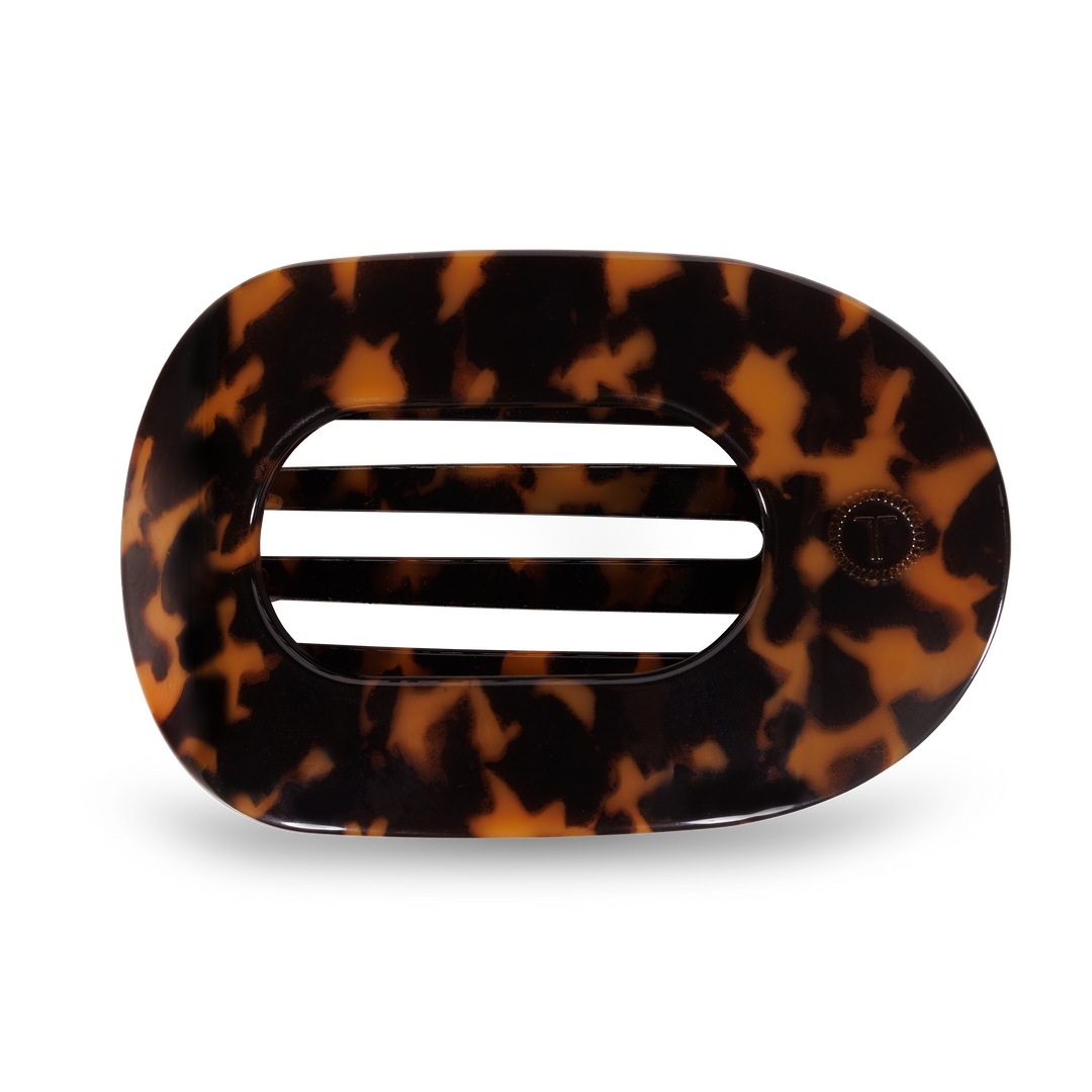 TELETIES Tortoise Round Flat Hair Clip