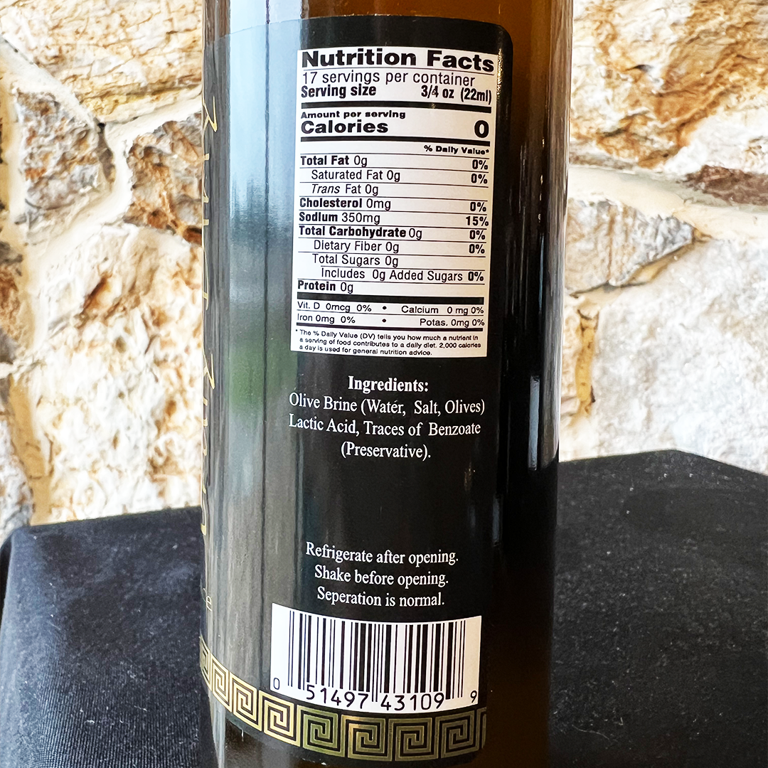 Lakonia Imports, Inc. Truly Greek Premium Olive Juice