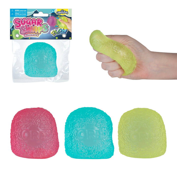 Glow in the Dark Gumdrop Squishy (Colors May Vary)