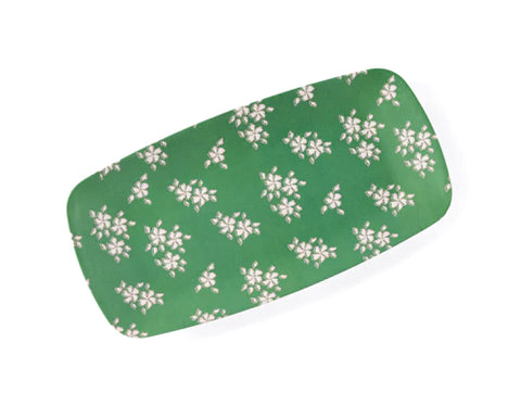 Primavera Melamine Small Oblong Platter - Green