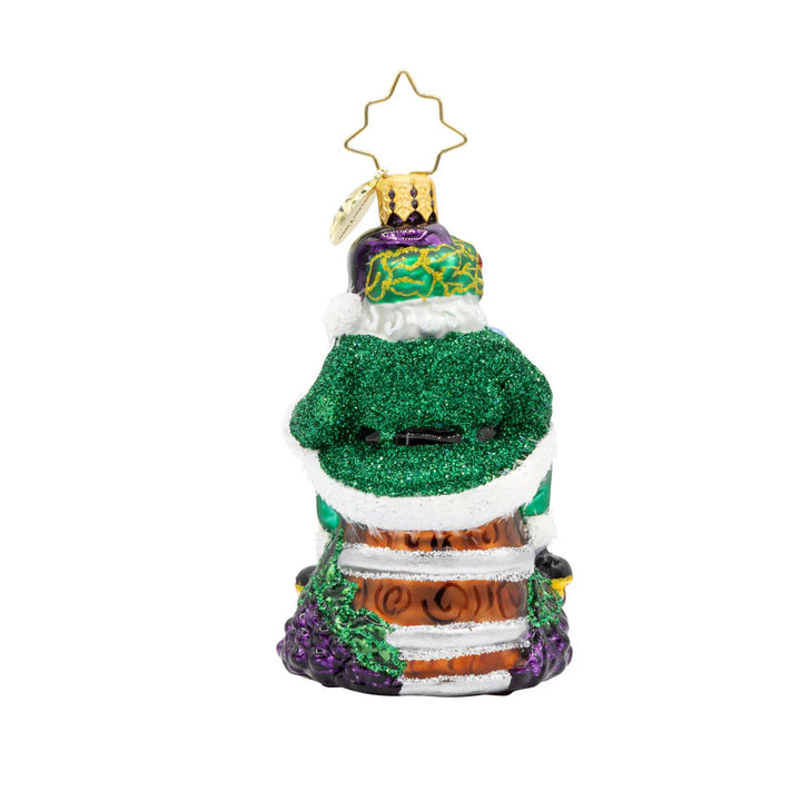 Christopher Radko Time For Fine Wine Santa Gem Ornament