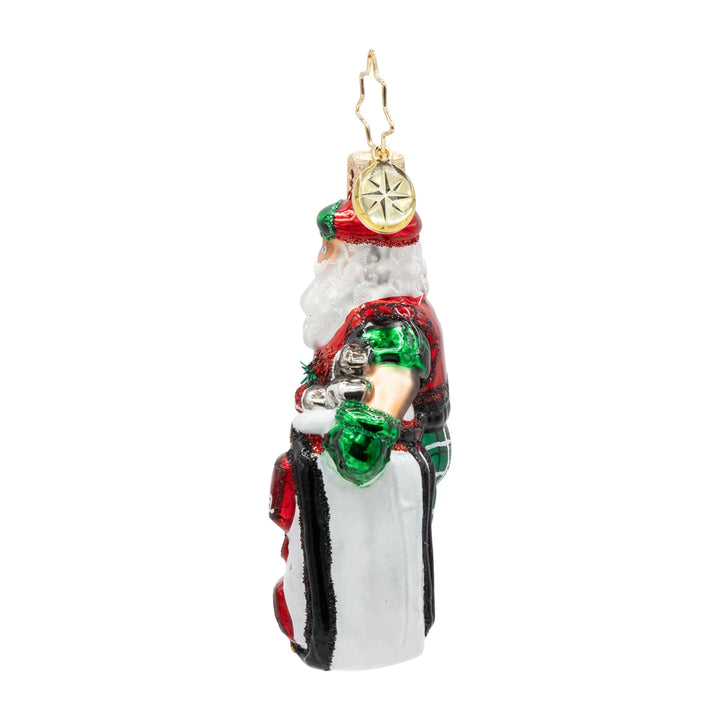 Christopher Radko Jolly Golfer Santa Gem Ornament