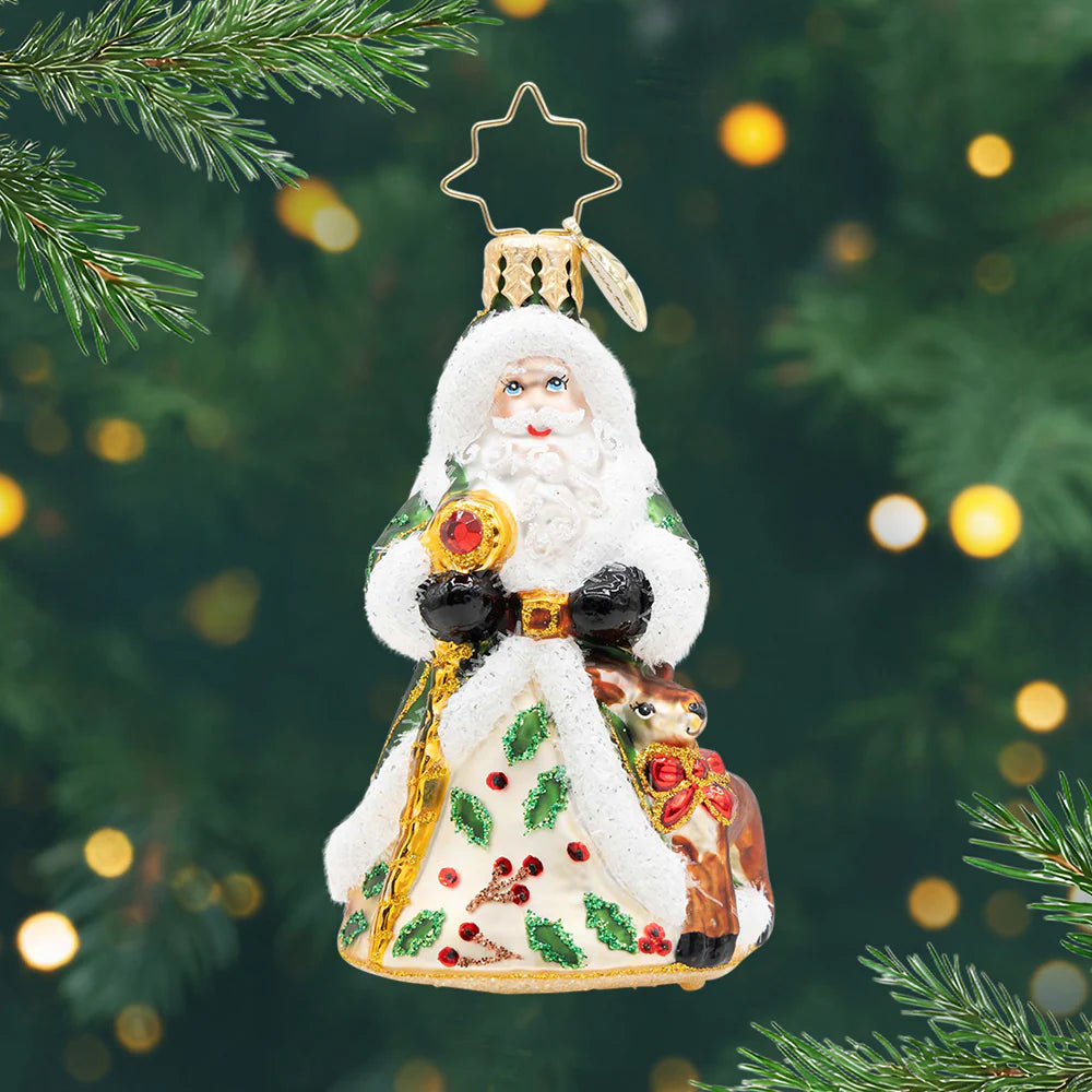 Christopher Radko Deerly Beloved Santa Gem Ornament