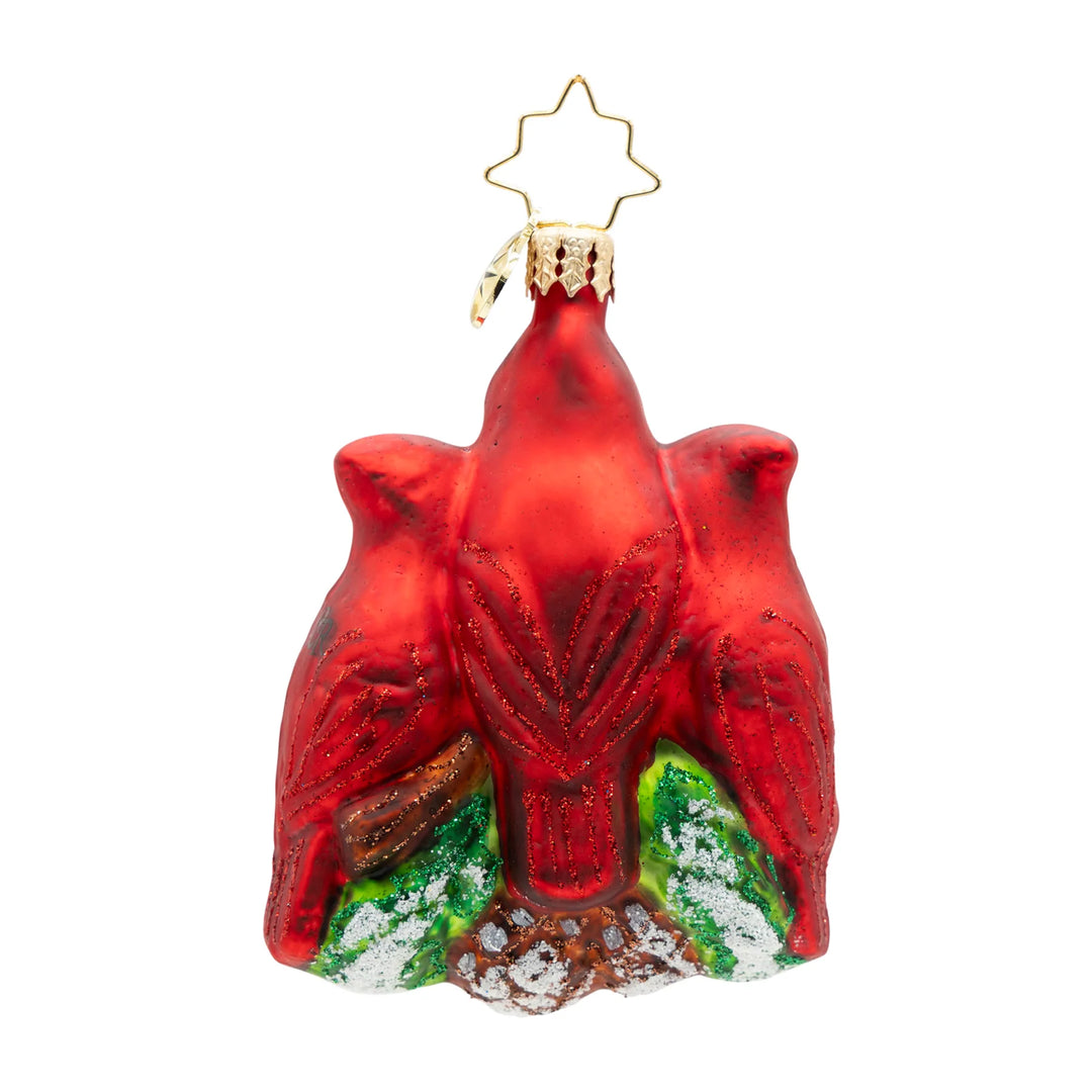 Christopher Radko Cardinal Garden Greetings Gem Ornament