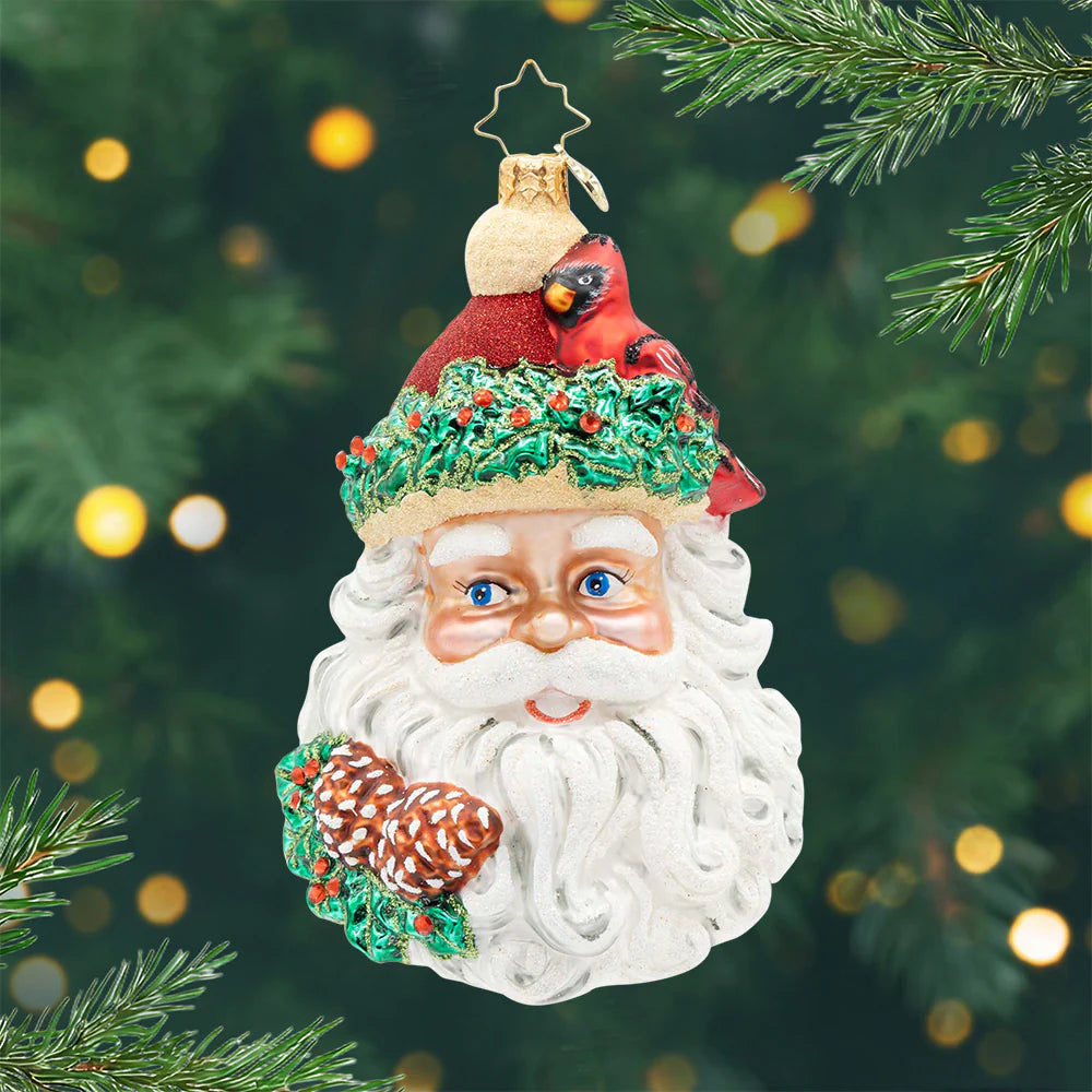 Christopher Radko Woodland Wishes Santa Ornament