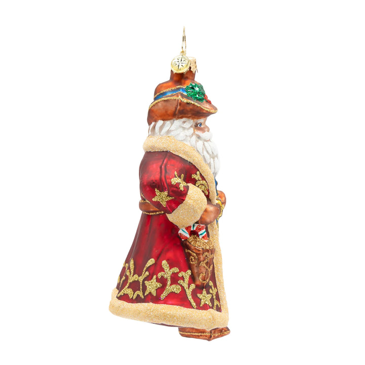 Christopher Radko Jingle Spurs Santa Ornament