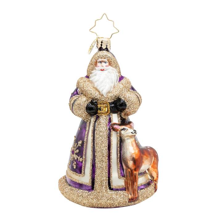 Christopher Radko Woodland Wonder Santa Ornament