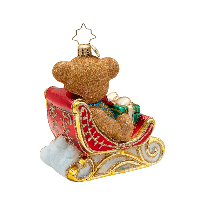 Christopher Radko Beary Merry Sleigh Ornament